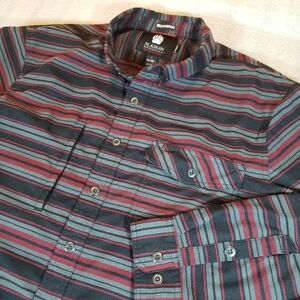 DULUTH UNTUCKED MEN'S 2XLT 2XL TALL ALASKAN HARDGEAR STANDARD FIT STRIPED SHIRT